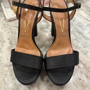 Elegant Black Strappy Heels with Ankle Strap